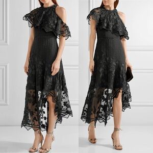 ZIMMERMANN Embroidered Black Silk Mercer Bird Floating Dress